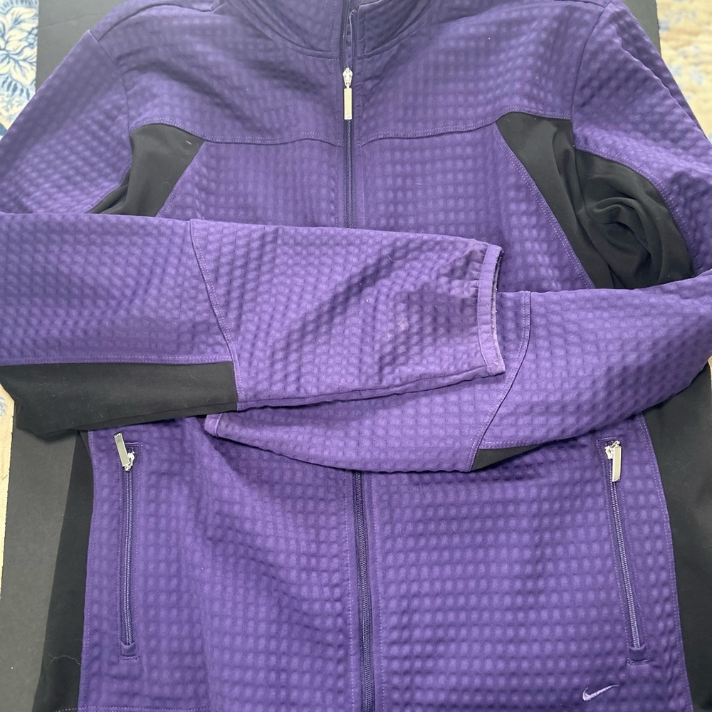 Nike Purple and Black Full-Zip Jacket large